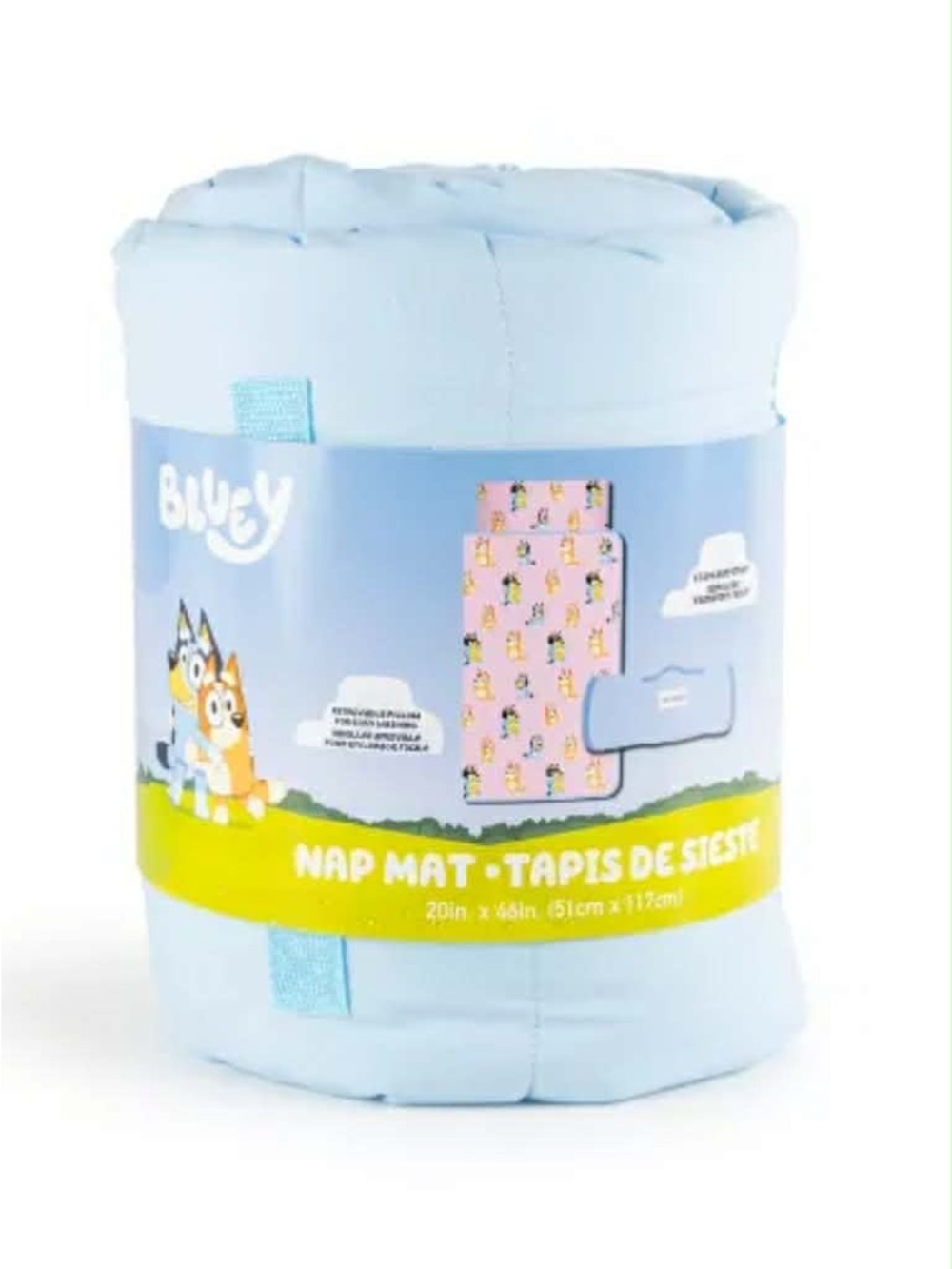 Jay Francisco Bluey Family Dance Pink and blue  Toddler Pre-school Nap Mat NWT